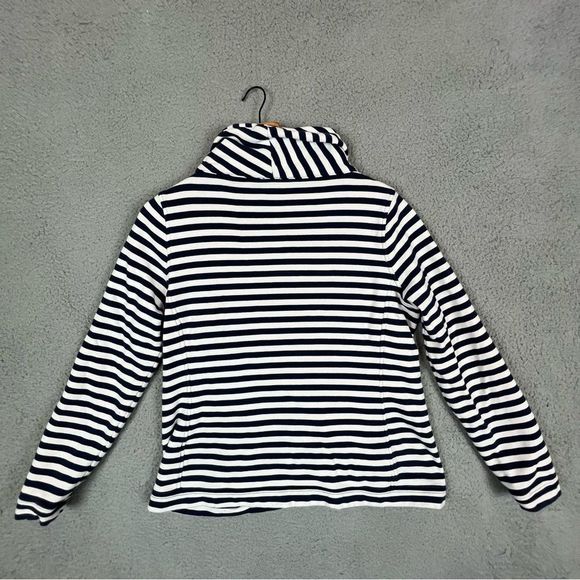 VINEYARD VINES WOMENS ROLL NECK PULLOVER SIZE L WHITE WITH BLUE STRIPES - Picture 2 of 9